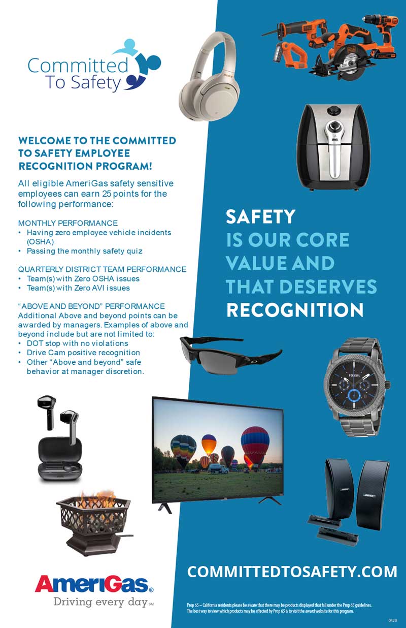 Amerigas Safety Rewards Poster